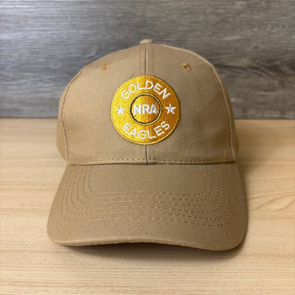 NRA‎ Hat Cap Strap Back Brown Golden Eagles Adjustable
